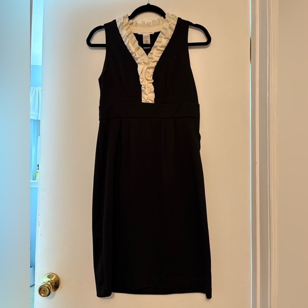 Elegant Black and Cream Dress